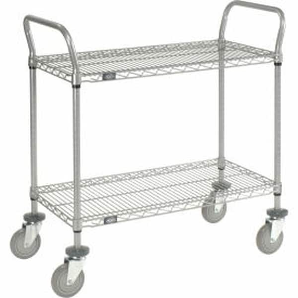 Global Equipment Nexel Utility Cart, 3 Shelf, Nexelate , 42"L x 21"W x 39"H, Polyurethane Casters 2142P3EP - main